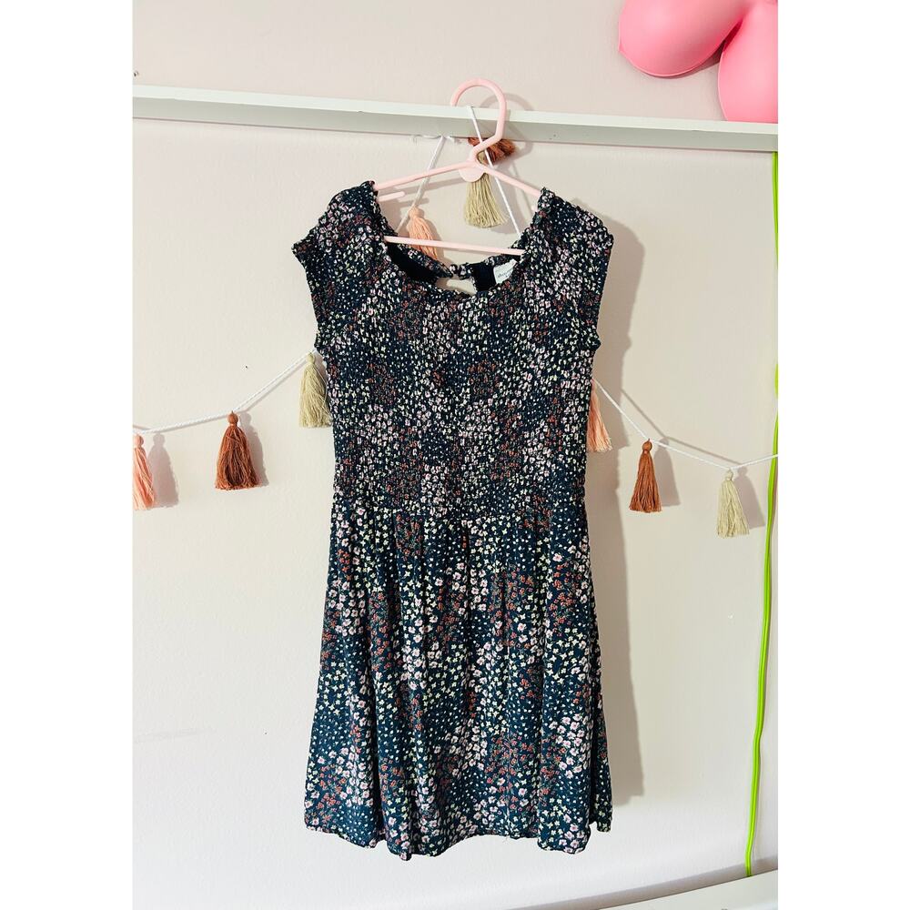 Abercrombie & Fitch Black Floral Kids Casual Dress